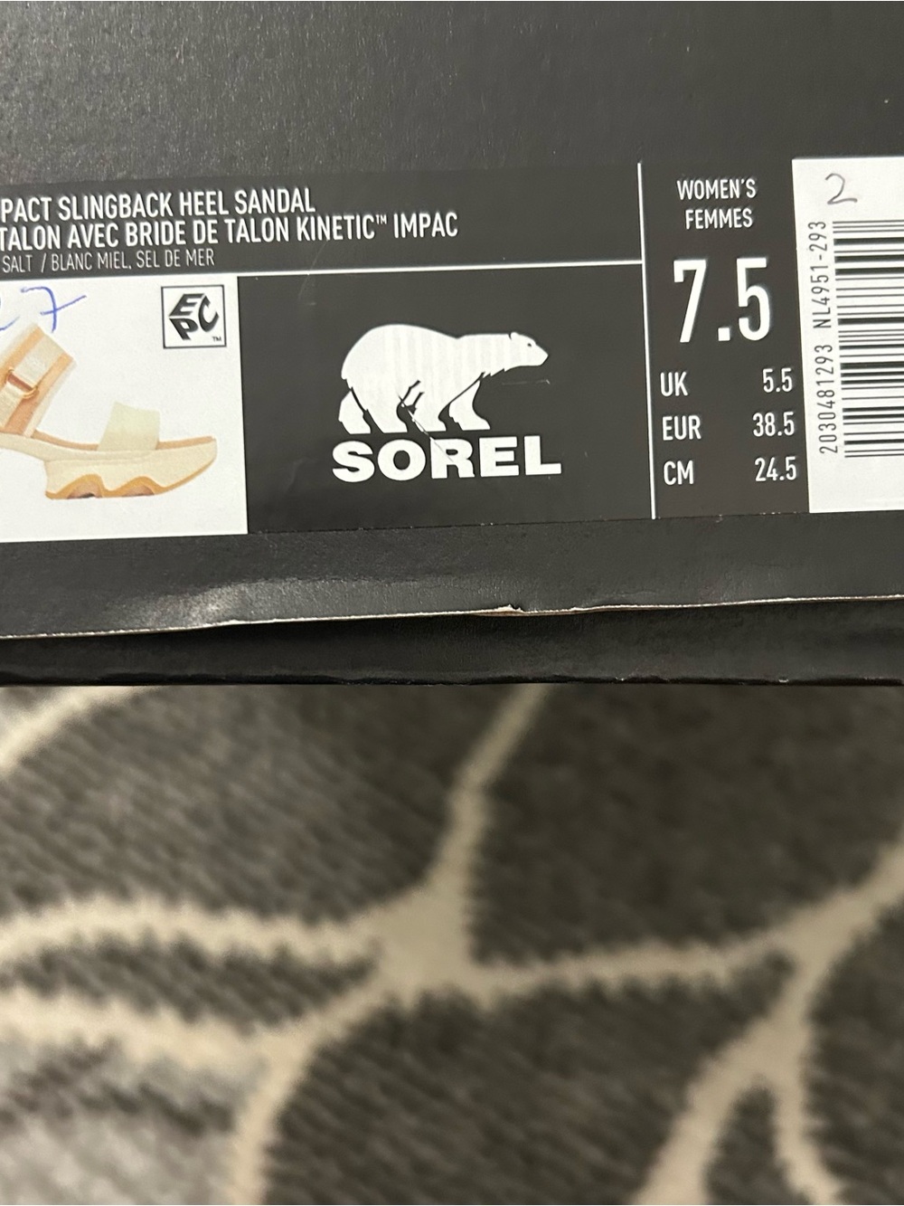 Sorel Cream and Tan Women's Sport Sandals Size 7.5 - Picture 6 of 6